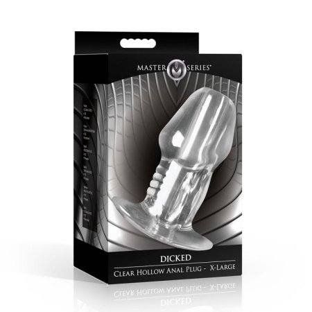 (image for) Dicked Clear Hollow Anal Plug - X-Large