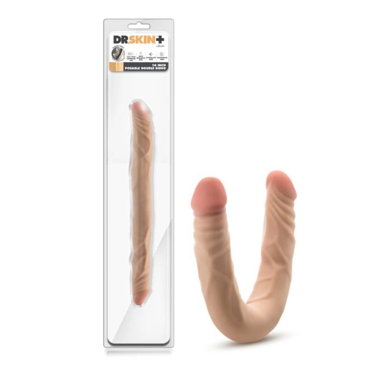 (image for) Dr. Skin Plus - 14” Posable Double Dong