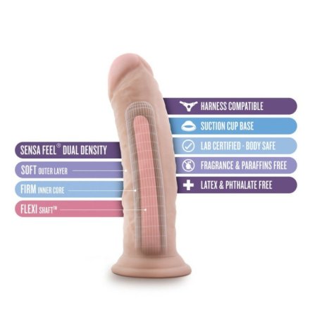 (image for) Au Naturel - 8" Dildo/Suction Cup -Light