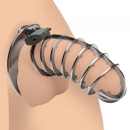 (image for) Stainless Spiked Chastity Cage *bulk pkg
