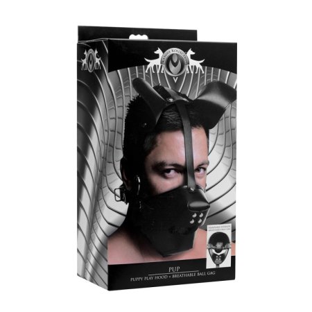 (image for) Pup Puppy Play Hood and Breathable Ball Gag