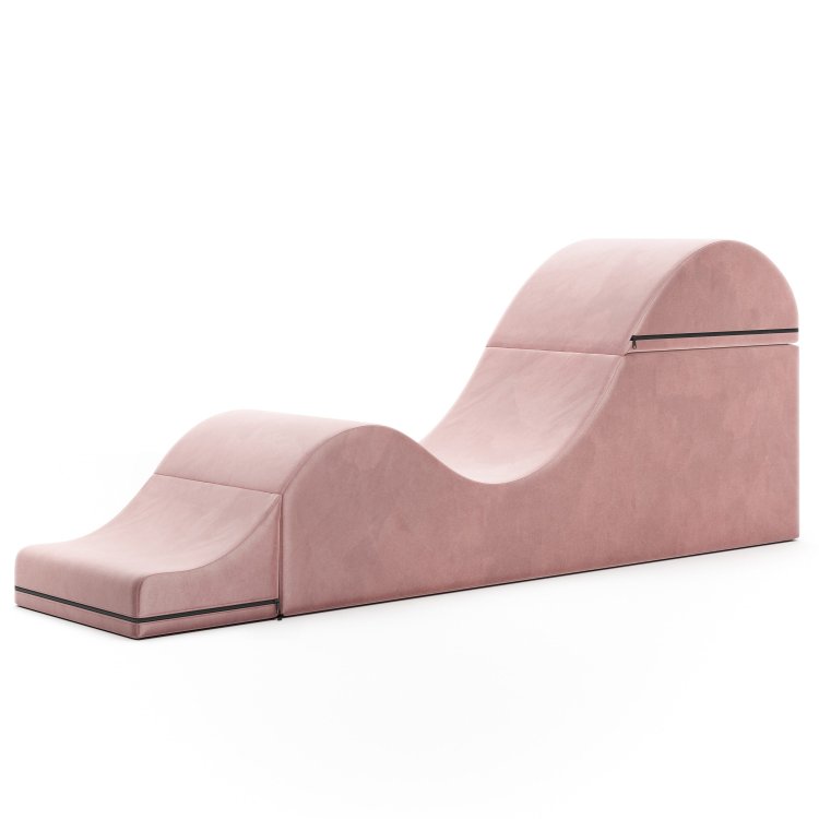 (image for) Aria Flip Chaise 18 Inch Wide - Convertible Sex Chair and Bed Bench, Rose