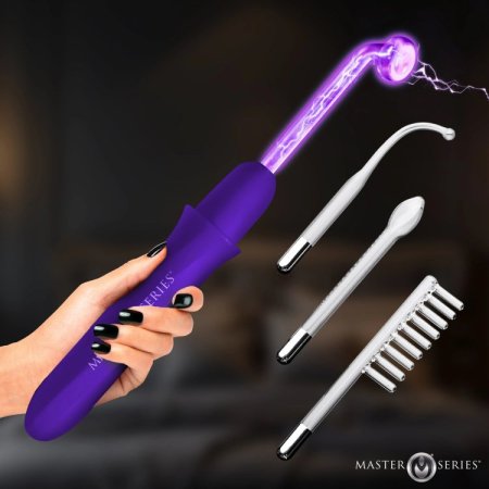 (image for) Elektrawand Rechargeable Violet Wand with Attachments - Purple