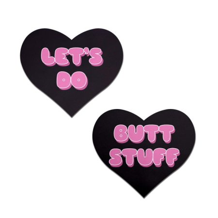 (image for) 'Let's Do Butt Stuff' Black & Pink Heart