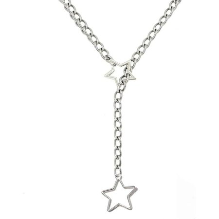 (image for) STAR O RING SLIP CHOKE CHAIN - SILVER