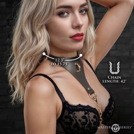 (image for) Captivate Collar with Body Chain - Black