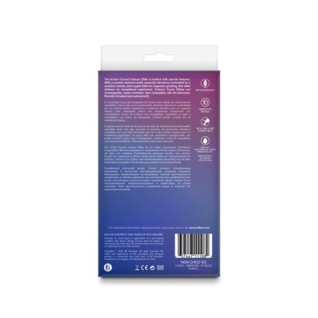 (image for) Colours - Curve - Vibrating w/ remote - 6" Dildo - Purple