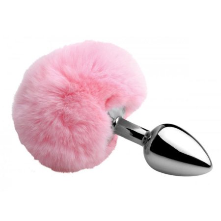 (image for) Fluffy Bunny Anal Tail Plug - Pink
