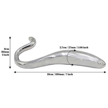 (image for) Stainless Steel Hollow Curved Wand In Case