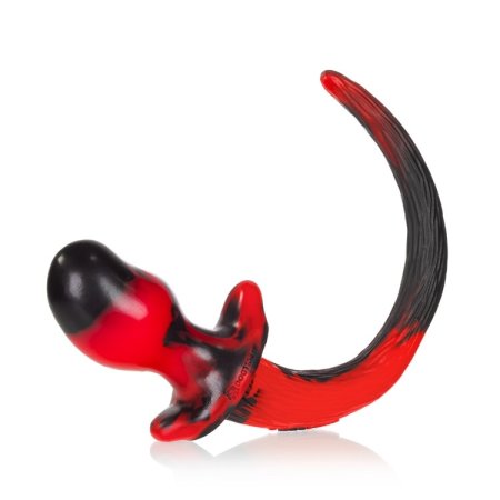 (image for) BEAGLE, puppy tail buttplug, RED SWIRL, Medium