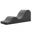 (image for) Aria XL Flip Chaise 22 Inch Wide - Convertible XL Sex Chair and Bed Bench, Black
