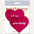 (image for) Pink I Love Your Body Heart Pasties by JennaJean8