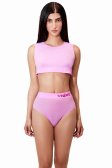 (image for) Unisex Small - Mini Crop Top Sheer - Taffy
