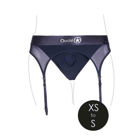 (image for) Vibrating Strap-on Thong w Garters XS/S