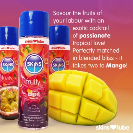 (image for) Skins Mango & Passion Fruit Water Based Lubricant 4.4 fl oz