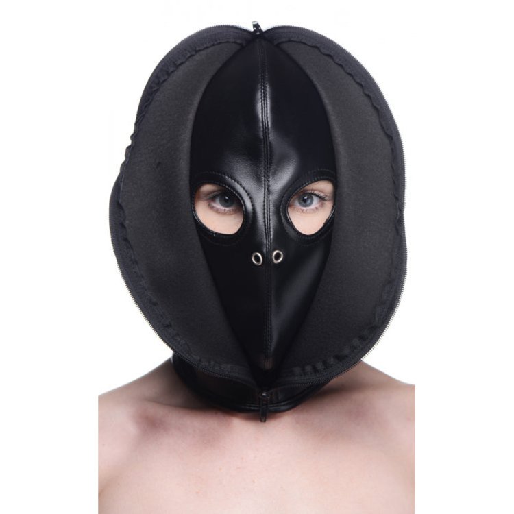 (image for) Strict Zip Front Bondage Black Hood *