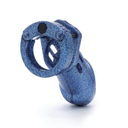(image for) CB-6000 Cock Cage Chastity Kit - Blue Glitter