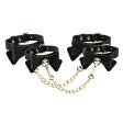(image for) Temptasia Ardor - Silicone Wrist & Ankle Restraints - Black with Bow