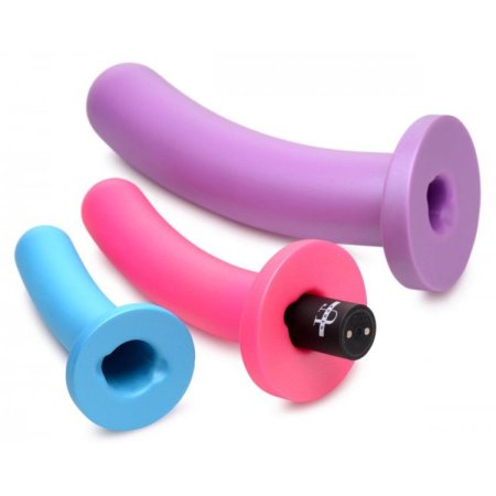 (image for) Triple Peg 28X Vibrating R/C Dildo Set