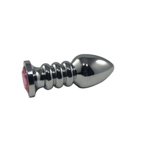 Butt Plug Silver Bullet: Large w/ Blue