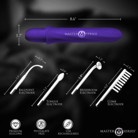 (image for) Elektrawand Rechargeable Violet Wand with Attachments - Purple