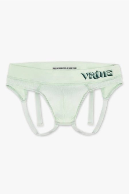 (image for) Mens Small - JockVStrap Rib Briefs - Mint