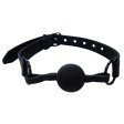 (image for) Leather Ball Gag - Black with Black