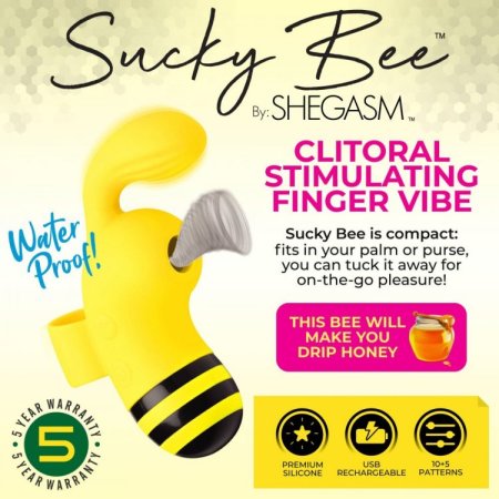 (image for) Sucky Bee Clit Stimulating Finger Vibe *