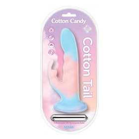COTTON CANDY- Cotton Tail- Liquid Silicone Dildo with Rabbit Stimulator. 10-Speed Bullet. Gradient Color. COTTON CANDY- Cotton Tail- Liquid Silicone Dildo with Rabbit Stimulator. 10-Speed Bullet. Gradient Color.