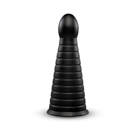 (image for) CONE - 10" TAPERED & RIBBED DILDO WITH SUCTION CUP