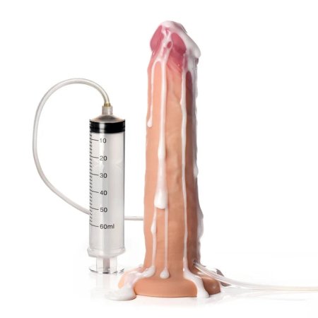 (image for) 9.75" Ejaculating Silicone Dildo