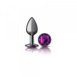 (image for) Silver Metal Plug - Round-Purple-Small