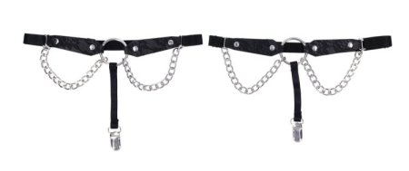 (image for) Chain Lace Garters - Black