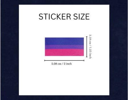 (image for) Bisexual Rectangle Flag Stickers -250pc*