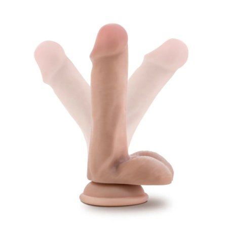 (image for) Dr. Skin Plus - 6" Posable Dildo With Balls - Vanilla