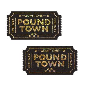 Pound Town Pasties: One-Way Ticket to Pound Town Gold Glitter