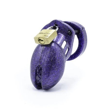 (image for) CB-6000S Cock Cage Chastity Kit - Purple Glitter
