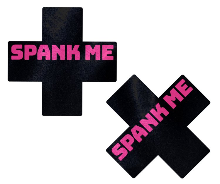 (image for) Spank Me x + Pasties - Black w Pink