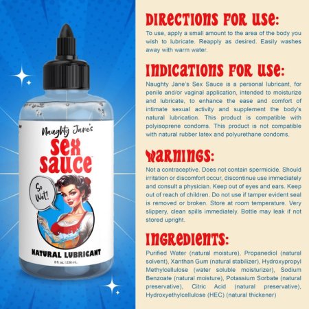 (image for) Naughty Janes Sex Sauce Natural Lube 8oz