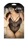 (image for) Wanderlust Crotchless Chevron Lace Teddy Queen