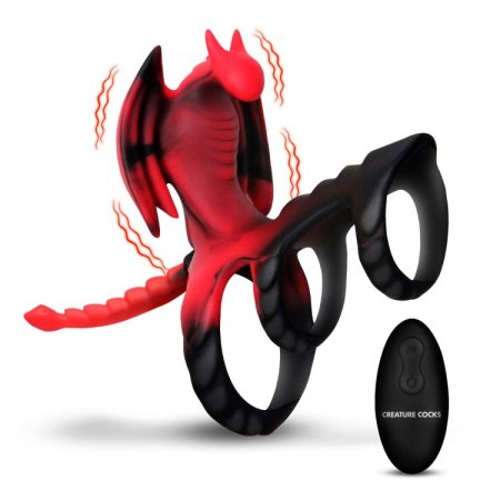(image for) Dragon Flight Vibrating Silicone Cock Ring