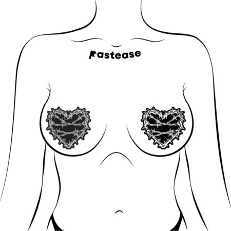 (image for) Barbed Wire Heart Pasties Reflective