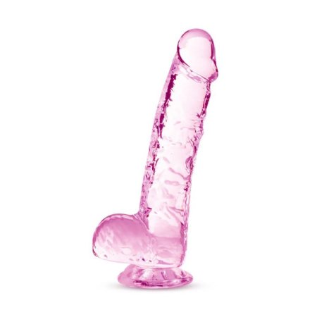 (image for) Naturally Yours - 6" Crystalline Dildo - Rose