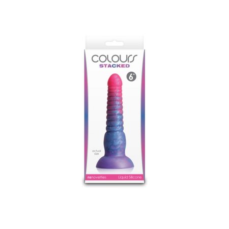 (image for) Colours - Stacked - 6" Dildo - Pink/Blue