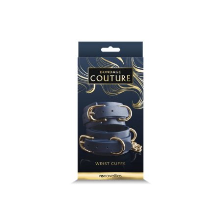(image for) Bondage Couture Wrist Cuffs - Navy Blue