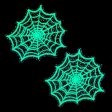 (image for) Glitter Black Glow in the Dark Spooky Spider Web Pasties