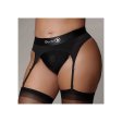 (image for) Vibrating Strap-on Thong w Garters XL/2X