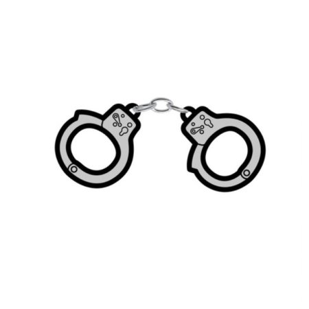 (image for) Enamel Pin: Handcuffs - Grey/Black