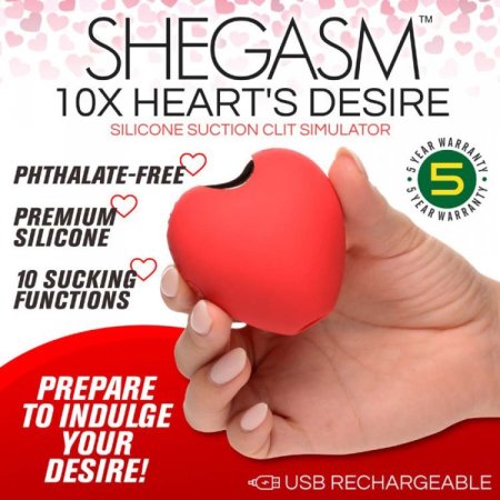 (image for) 10X Hearts Desire Silicone Clit Suction*