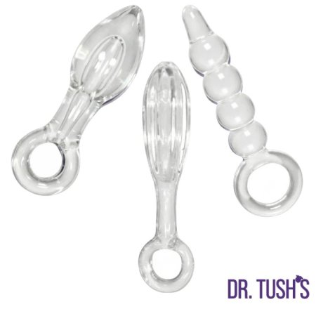 (image for) Halos of Pleasure – All Glass Anal Plug Trio